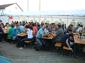 Banner Grillen am Maibaum