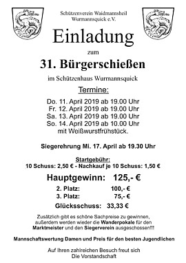 Banner 31. Bürgerschießen